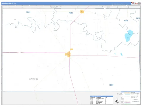 Gaines County, TX map