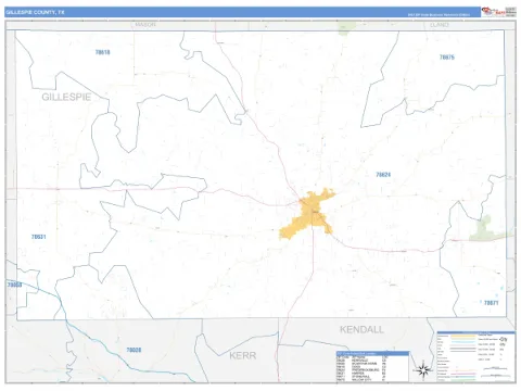 Gillespie County, TX map