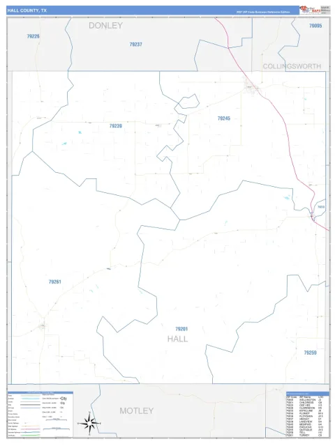 Hall County, TX map