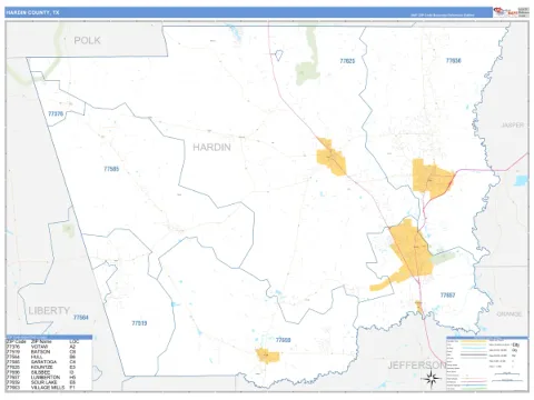 Hardin County, TX map