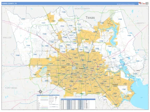 Harris County, TX map