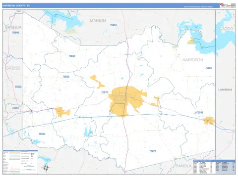 Harrison County, TX map