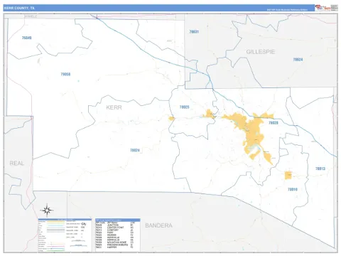 Kerr County, TX map