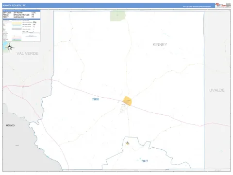 Kinney County, TX map