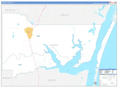 Kleberg County, TX map