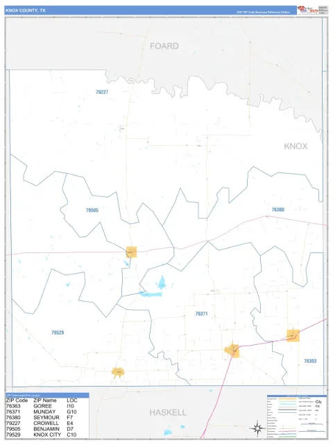 Knox County, TX map