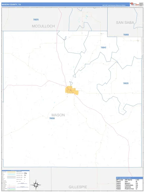 Mason County, TX map