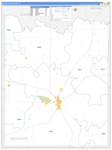 McCulloch County, TX map