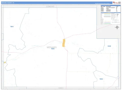 Menard County, TX map