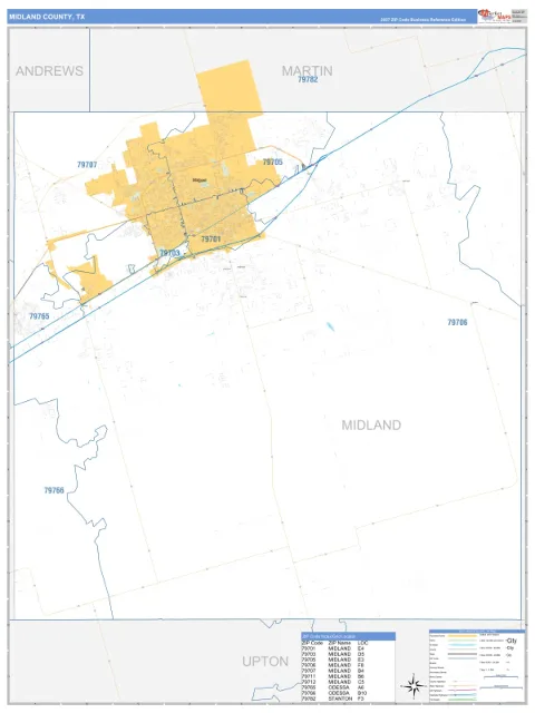 Midland County, TX map