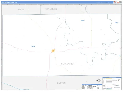 Schleicher County, TX map