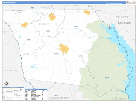 Shelby County, TX map