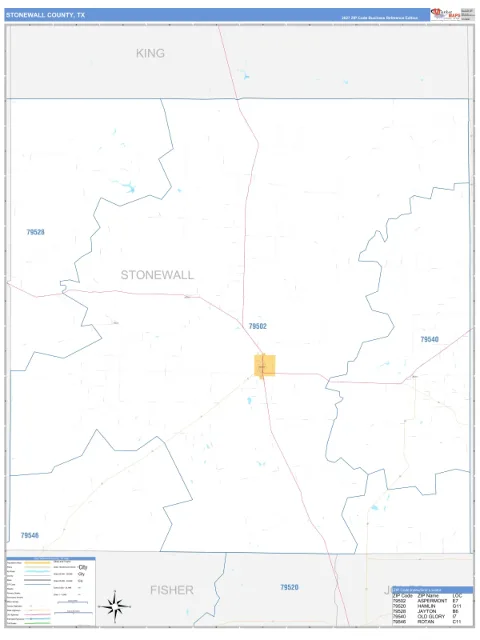 Stonewall County, TX map