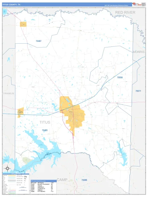 Titus County, TX map