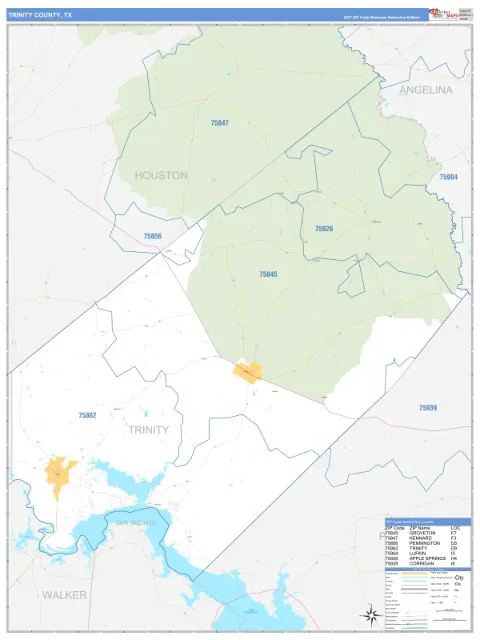 Trinity County, TX map