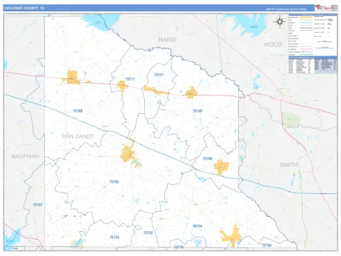 Van Zandt County, TX map