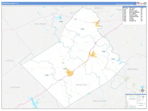 Wharton County, TX map