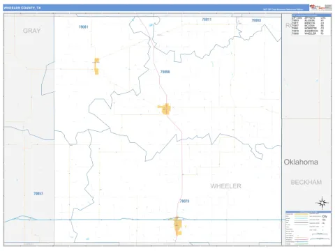 Wheeler County, TX map