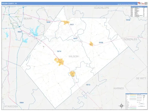 Wilson County, TX map