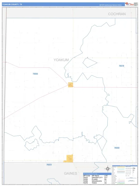 Yoakum County, TX map