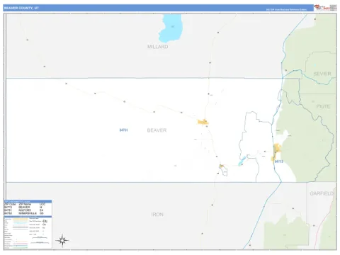 Beaver County, UT map
