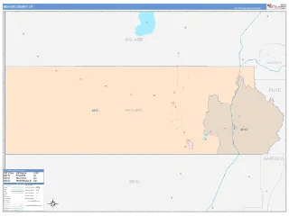 Beaver County, UT ColorCast style ZIP Code wall map