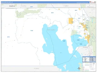 Box Elder County, UT Business Reference style ZIP Code wall map