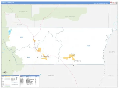 Carbon County, UT map