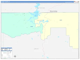 Daggett County, UT ColorCast style ZIP Code wall map