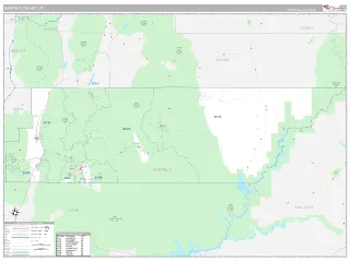 Garfield County, UT Classic style ZIP Code wall map