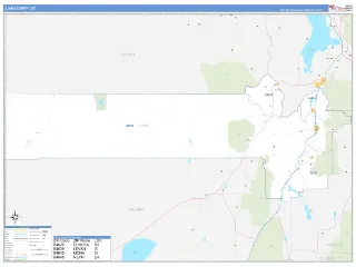 Juab County, UT Business Reference style ZIP Code wall map