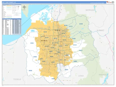 Salt Lake County, UT map