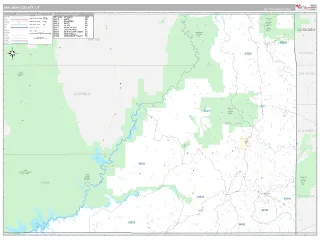 San Juan County, UT Classic style ZIP Code wall map