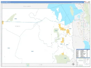 Tooele County, UT Business Reference style ZIP Code wall map