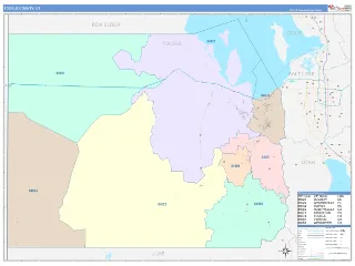 Tooele County, UT ColorCast style ZIP Code wall map