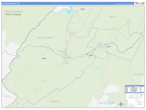Alleghany County, VA map
