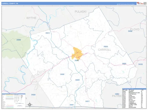 Carroll County, VA map