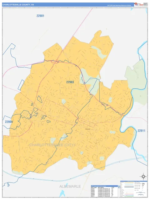 Charlottesville County, VA map