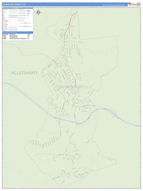 Covington County, VA map