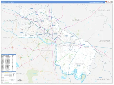 Henrico County, VA map
