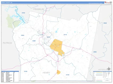 Henry County, VA map