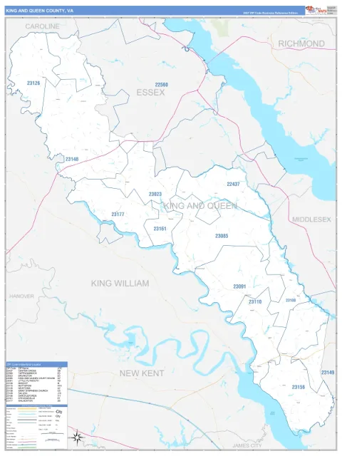 King and Queen County, VA map