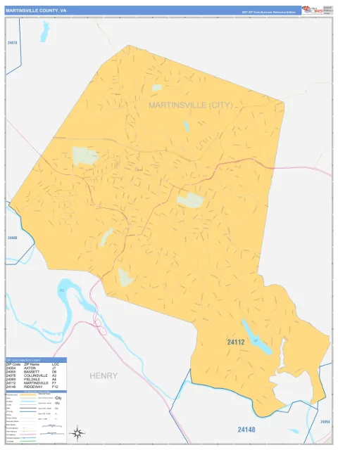 Martinsville County, VA map