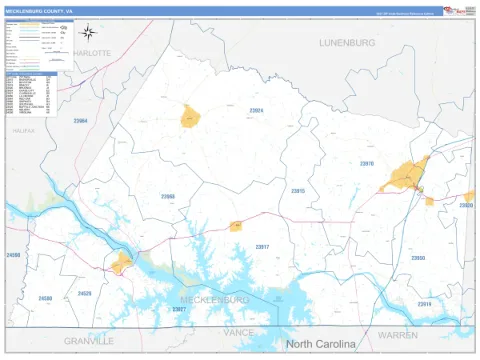Mecklenburg County, VA map