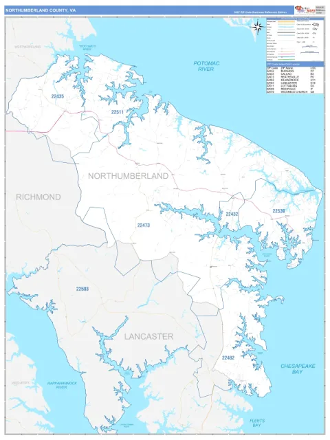 Northumberland County, VA map