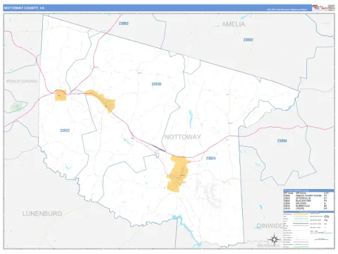 Nottoway County, VA map