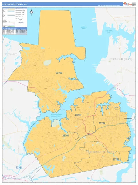Portsmouth County, VA map