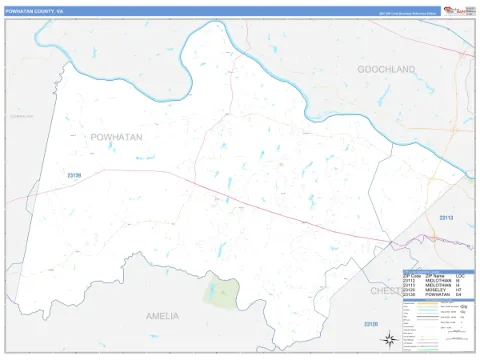 Powhatan County, VA map