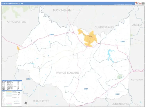 Prince Edward County, VA map
