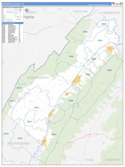 Shenandoah County, VA map